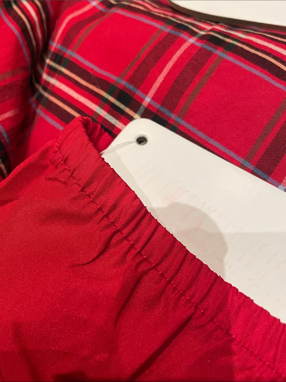 Carter's Red Plaid Holiday Dresses with Black Waist Sash - Picture 3 of 3
